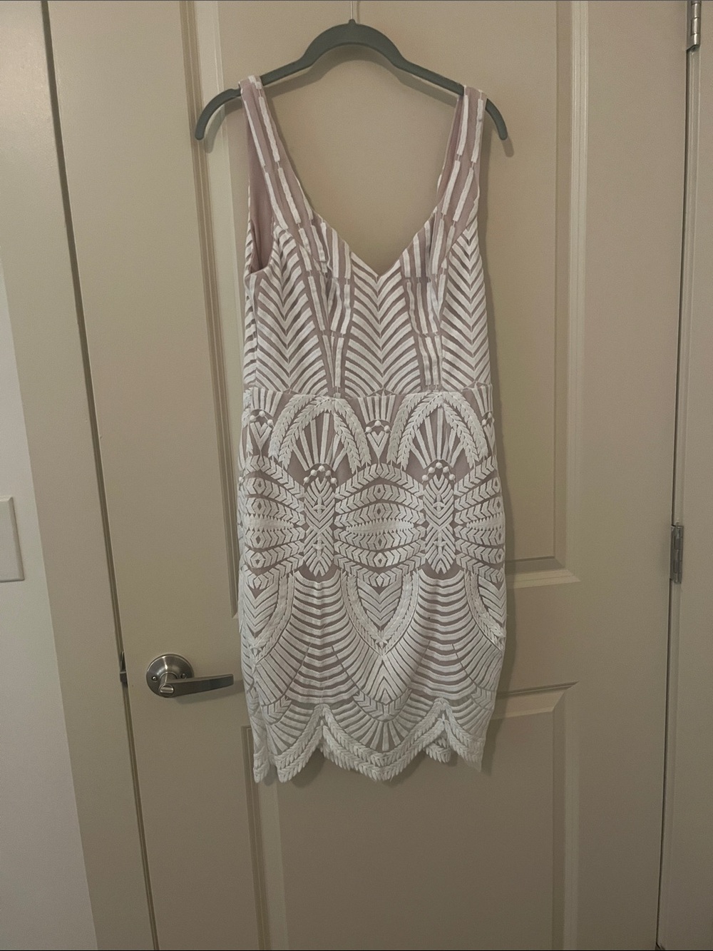 Hello Molly large embroidered nude dress boho chic